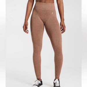 Gymshark Adapt Fleck Seamless Leggings Sandstone Brown Size XS